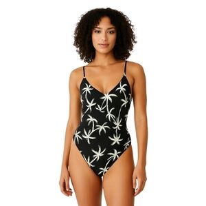 2/$25-Palm Tree Open Back One-piece Swimsuit NWT By TAG